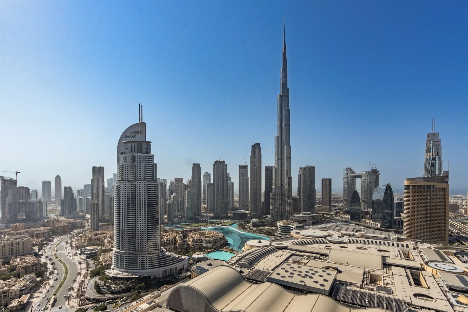 Downtown Dubai skyline with Burj Khalifa